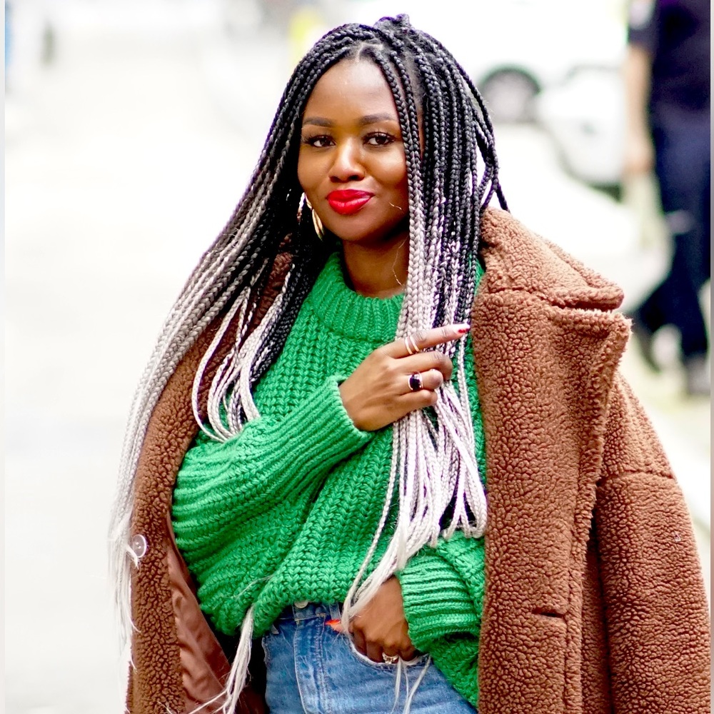 Green H&M knit sweater size small